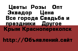 Цветы. Розы.  Опт.  Эквадор. › Цена ­ 50 - Все города Свадьба и праздники » Другое   . Крым,Красноперекопск